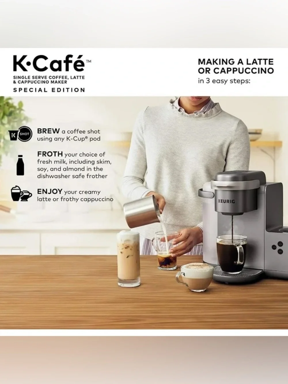 Keurig K-Café® Single Serve Coffee Latte & Cappuccino Maker (used)